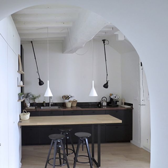 Rénovation complète Appartement Paris 11, cuisine, bois #julierosierarchitecte